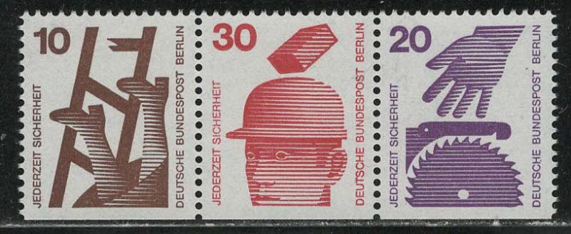 Germany Berlin Scott # 9N317, 9N320, 9N318, mint nh, se-tenant, Mi # W58