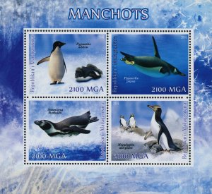 Penguin Ocean Marine Fauna Souvenir Sheet of 4 Stamps Mint NH