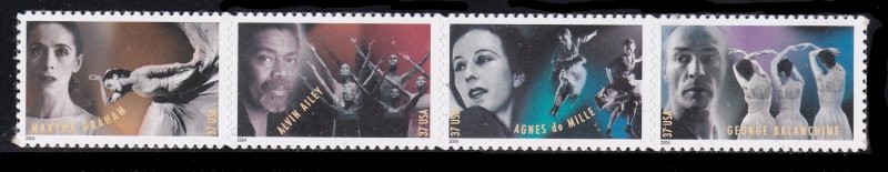 US 3840-3843, MNH Strip of 4 - Choreographers