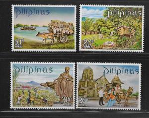 PHILIPPINES, 1074-1077, MNH, TOURIST PUBLICITY