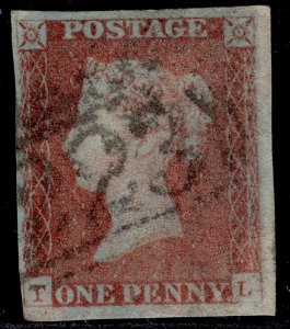 GB QV SG8, 1d red-brown PLATE 83, USED. Cat £40. TL