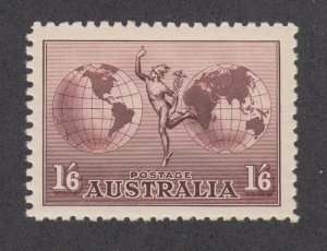 Australia Sc C4 MLH. 1934 1sh6p violet brown Mercury Air Post, fresh, bright, VF