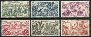 Guadeloupe Scott C4-C9 Unused VLHOG - 1946 Chad to Rhine Issue Set - SCV $12.00