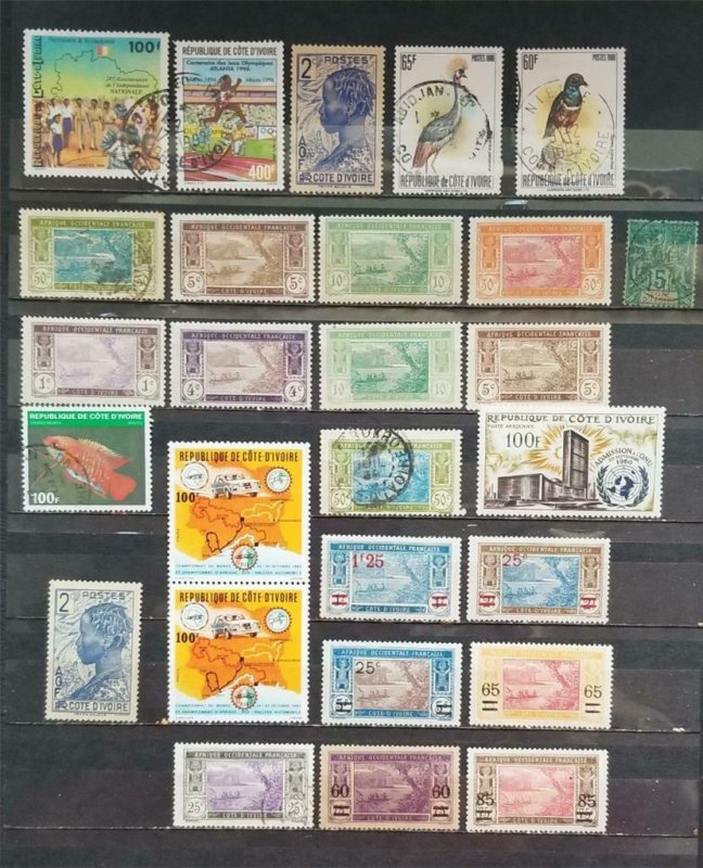 IVORY COAST Stamp Lot Used MH MNH T405