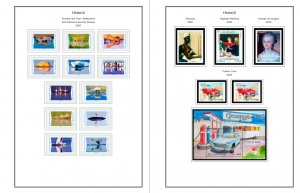 COLOR PRINTED FRANCE 2019-2020 STAMP ALBUM PAGES (63 illustrated pages)