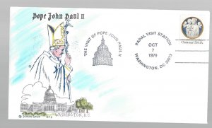 United States, 1768, Visit Pope John Paul II Doris Gold Souvenir Cover, Used #1