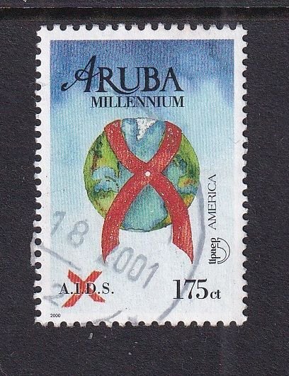 Aruba #194 used 2000 campaign against AIDS | Caribbean - Aruba, General ...