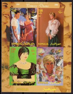 Somalia 2003 Princess Diana Paintings (Art)  Sheetlet (4) IMPERFORATED MNH
