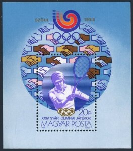 Hungary 1988 MNH Stamps Souvenir Sheet Scott 3127 Sport Olympic Games Tennis