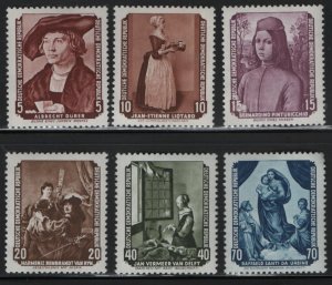 GERMANY  DDR  272-277 MNH PAINTINGS 1955 SET