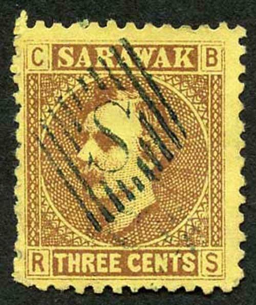 Sarawak SG2 3c brown/yellow Fine used