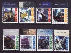 Isle of Man-Sc#1074-81-unused NH set-Cinema-Harry Potter-2004-