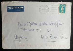 CM) 1997. FRANCE. AIRMAIL ENVELOPE SENT ARGENTINA. WOMEN'S STAMP. XF