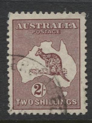 Australia - Scott 125 - Kangaroo -1931 - FU - Wmk 228 - 2/- Stamp11