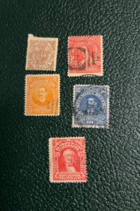 Cuba lot of 5 telegraph stamps used and mint