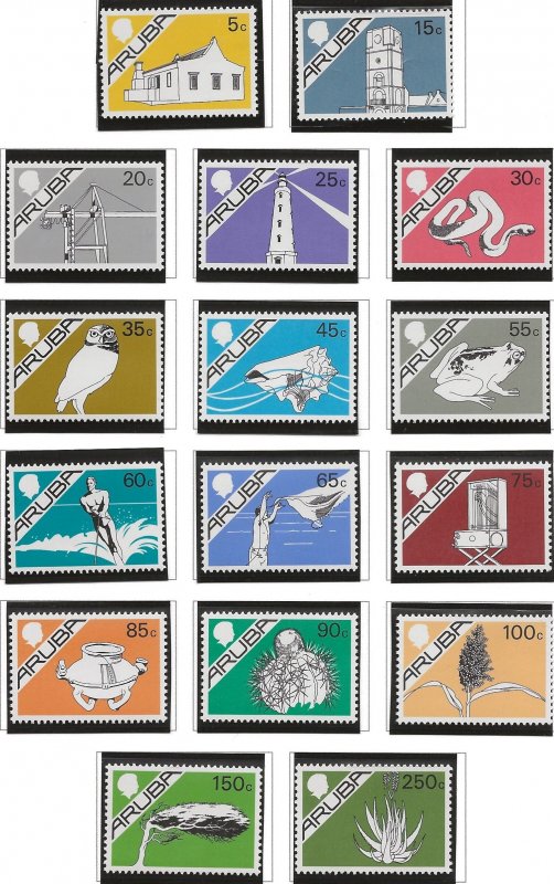 ARUBA   SC #   1 - 16  MNH