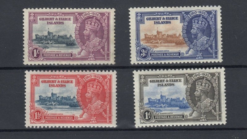 Gilbert & Ellice Island KGV 1935 Silver Jubilee Set SG36/39 MLH JK847