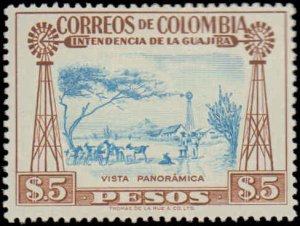 Colombia #664, Incomplete Set, 1956, Hinged