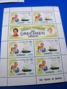 KIRIBATI  -  SCOTT # 373-378  -  SPECIMEN MINI SHEETS  -  MNH