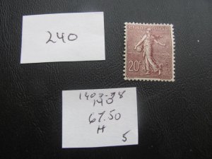 FRANCE 1903-38 HINGED SC 140  VF $67.50  (240) NEW COLLECTION