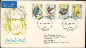 Great Britain, Worldwide First Day Cover, Birds