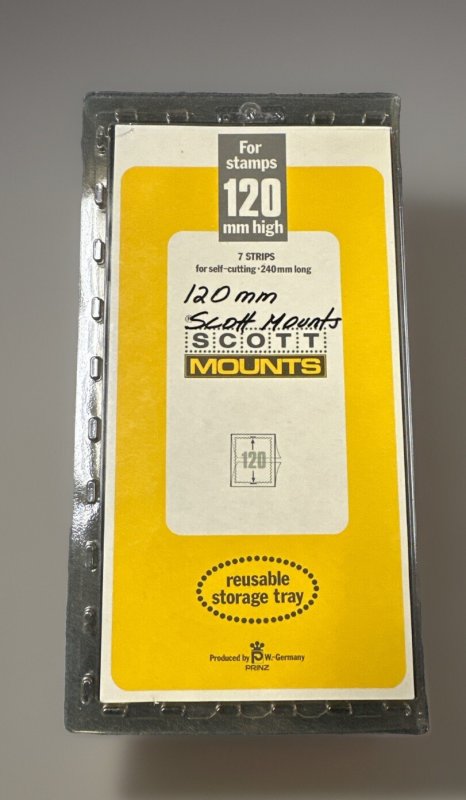 PRINZ Scott Mounts #120 - BLACK - 240x120mm - 7 Strips