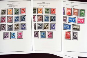 COLOR PRINTED OCCUPIED SERBIA +  YUGOSLAVIA 1941-1945 STAMP ALBUM PAGES (23 pgs)