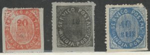 Portuguese India #35/36/38 Unused Single