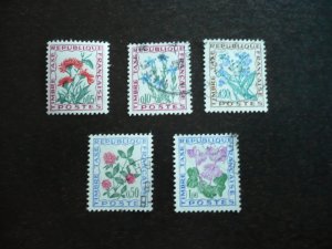 Stamps - France - Scott# J98,J99,J102,J104,J105 - Used Part Set of 5 Stamps