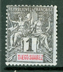 Diego Suarez 1892 French Colony 1¢ Peace & Commerce Scott #38 Mint F314