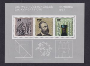 Germany  #1420  MNH  1984 sheet UPU congress