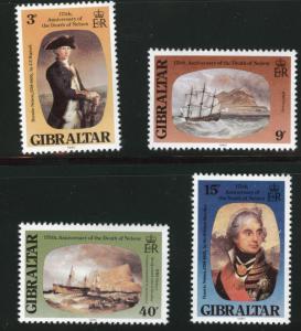 Gibraltar Scott 394-7 MNH** 1980 Nelson HMS Victory set 