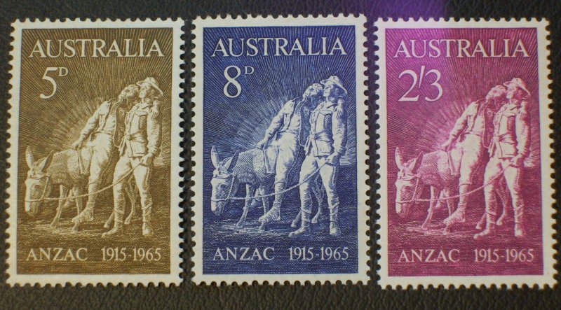 Australia Scott #385-387 unused