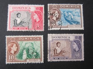 Dominica 1957 Sc 157-160 set FU