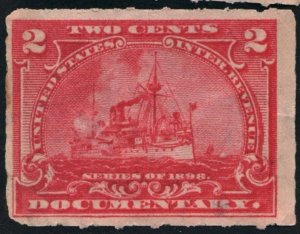 R164 2¢ Documentary Stamp (1898) Used