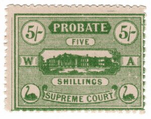 (I.B) Australia - Western Australia Revenue : Probate 5/-