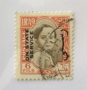 Iraq  1942 Scott o120 used - 6f,  King Faisal II