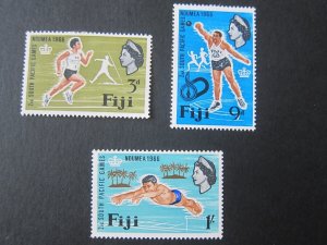 Fiji 1966 Sc 226-228 set MH