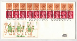GREAT BRITAIN FDC CHRISTMAS  HOLIDAY BOOKLET OF 20 WINDSOR BERKS 1979 CACHET #2