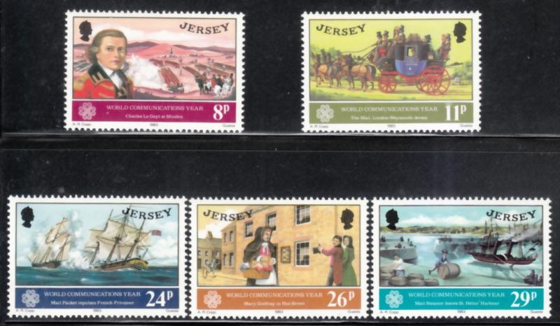 Jersey 1983 Sc 310-4 World Communications Year MNH