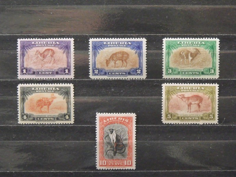 6502   Liberia   MH # 283, 284, 285, 286, 287, 288            CV$ 15.05