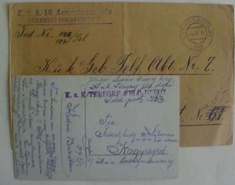 AUSTRIA TELEGRAPH 1916 , 1917