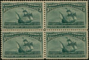 #232 VF OG NH BLOCK OF 4 CV $440.00 BP5174