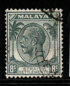 MALAYA STRAITS SETTLEMENTS SG265 1936 8c GREY USED