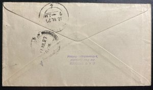 1927 Calcutta India First Flight Early Airmail cover FFC To Shillong