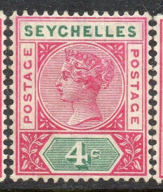 Seychelles 1890 Early Issue Fine Mint Hinged 4c. 308971