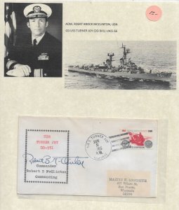 1965 Adm Robert McClinton C.O. USS Turner Joy DD-951 (52100)
