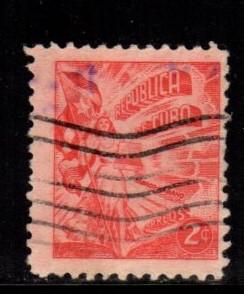 Cuba - #421 Cigar & Flag - Used