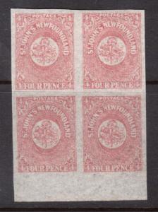 Newfoundland #18 XF/NH Margin Block