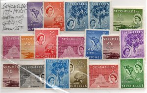 Seychelles 173-190 Set Mostly Mint Never Hinged